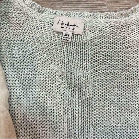 Aritzia Babaton Silk Top Knit Back Crochet Knit Back - Picture 3 of 5